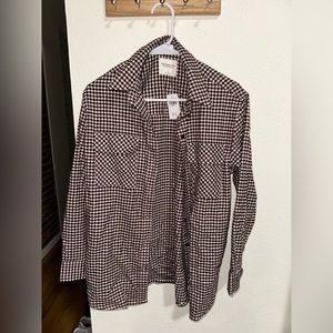Abercrombie menswear oversized shirt jacket in burgundy size S